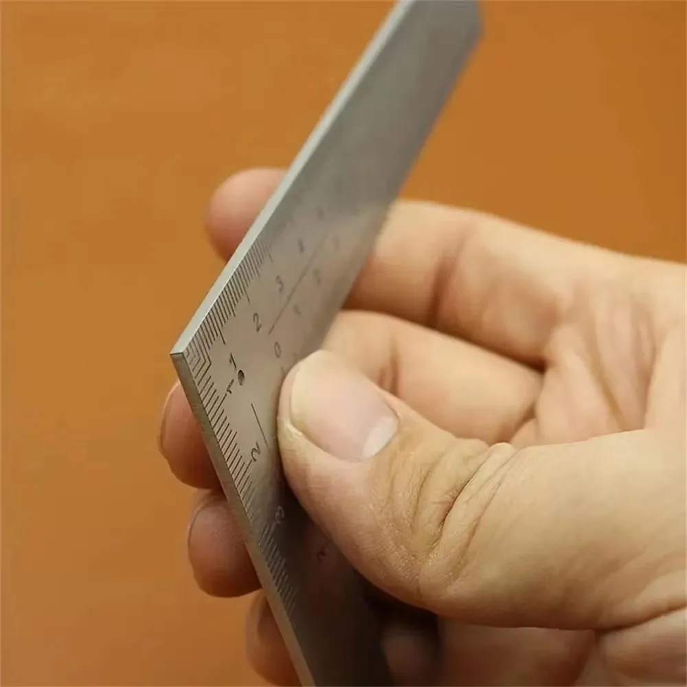 Mini stainless steel L-shaped double-sided precision scale high-precision measuring tool for leather design and metal materi