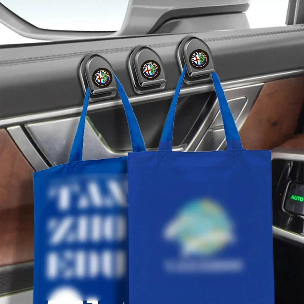 Car Hooks Interior Storage Holder for USB line Wall Hanging Hook For Alfa Romeo Giulia Stelvio Giulietta Spider 4C 8C Mito Brera