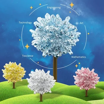 DIY Crystal Planting Tree Magic Handmade Science Experiment Set Funny Tecnologia Educational Science Toys Creative Children Gift 1