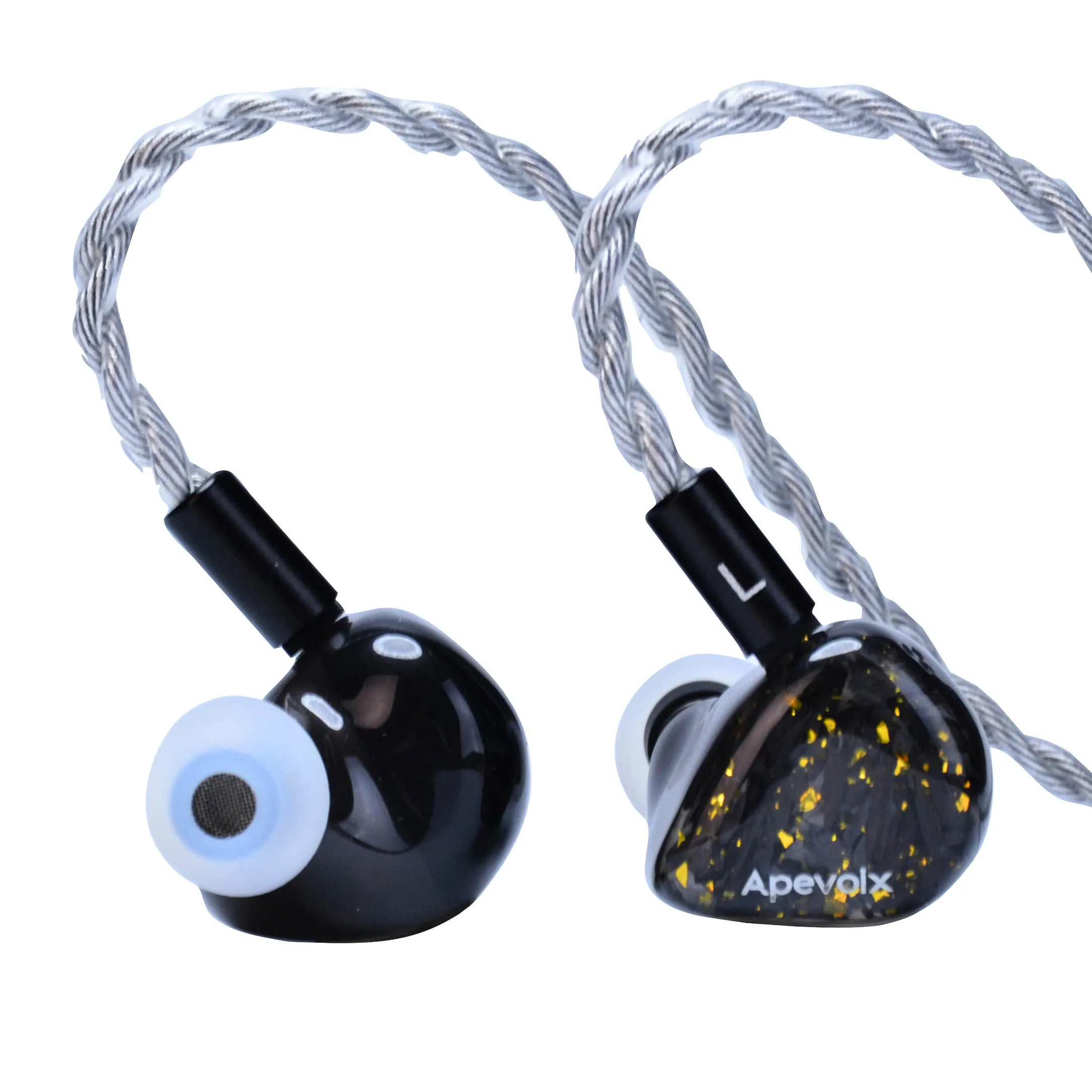 Apevoix Grit 1DD + 4BA + 1BC Tribrid IEM HiFi Earphones Wired Earbuds with 3.5mm Plugs 2