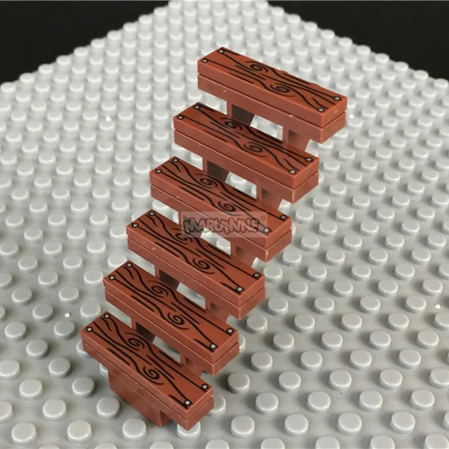 Marumine Staircase MOC Bricks 7x4x6 House Stairs 5PCS Straight Open 30134 Steps Ladder Modular My City Building Block Particles 5