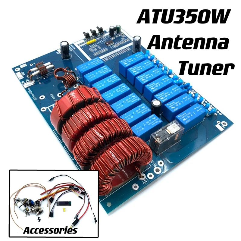 

ATU-350 3.5-54Mhz 350W HF Antenna Tuner Automatic Antenna Tuner DIY Kit By N7DDC ATU-100 Upgraded