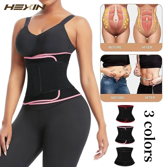 HEXIN Women Body Shaper Thermo Neoprene Slimming Waist Belt Sauna Waist  Trainer Corset Weight Loss Trimmer Belt - AliExpress