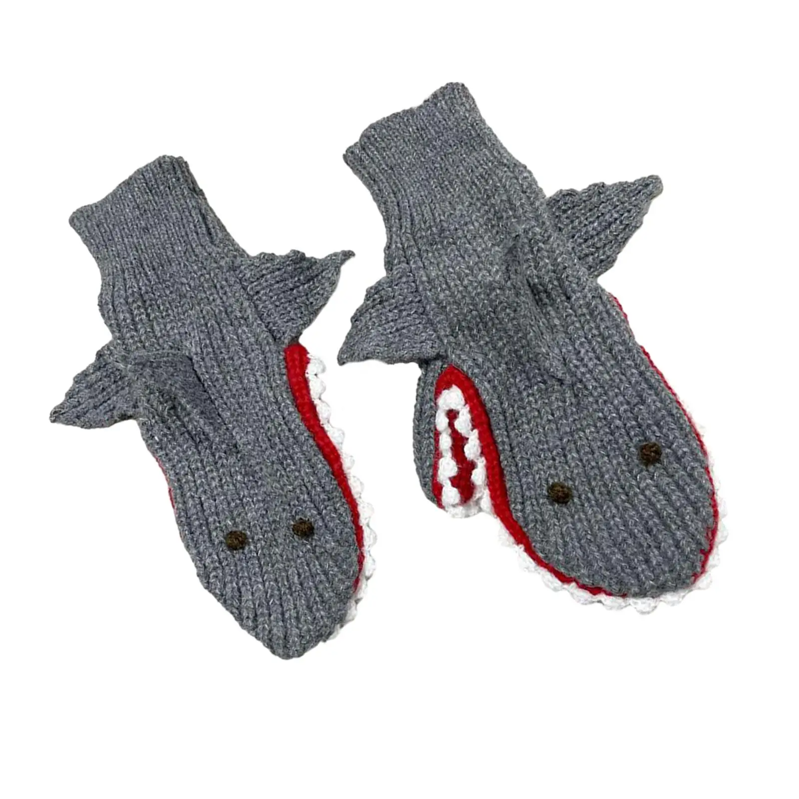 

Shark Gloves Adults Elastic Cuff Thermal Winter Warm Gloves Knitted Glove Mittens for Running Outdoor Cold Weather Skiing Hiking