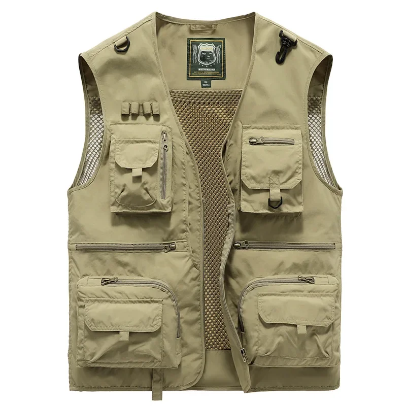 Mannen Outdoor Sneldrogend Vissersvest Ademend Camping Uitloper Gilet