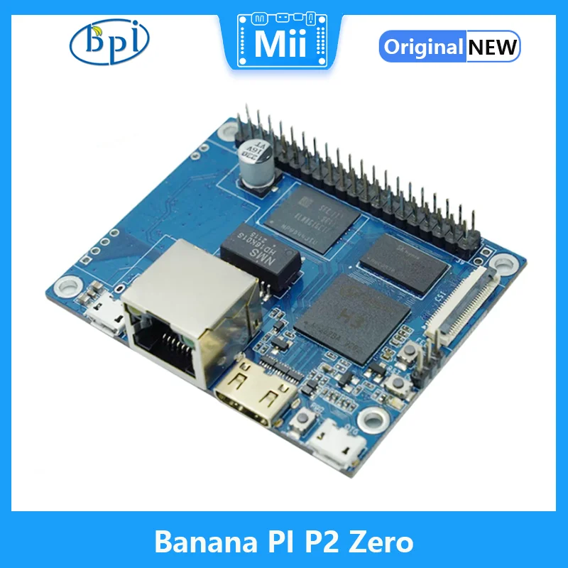 Banana Pi Bpi P2 Zero Allwinner H3 Quad-Core Cortex-A7 512M Ddr3 8G Emmc Supporto Poe Run Os Android Linux Single Board Computer