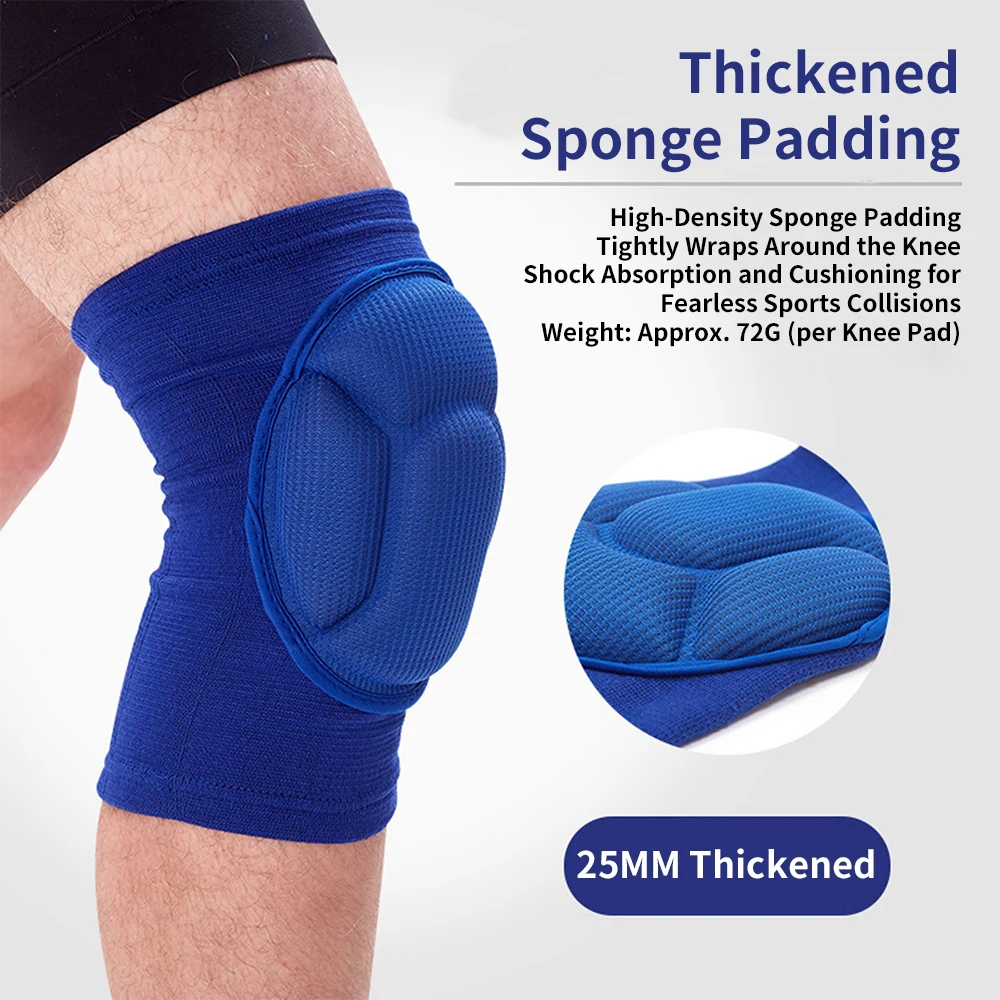 1Pair Protective Knee Pads Eva Thick Sponge Knee Pads Brace Support for Cycling,workout,sports,anti Slip Collision 3