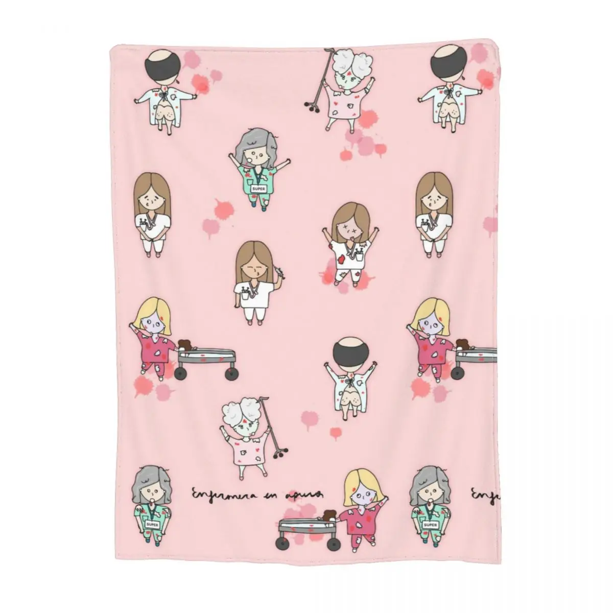 

Multifunction Enfermera En Apuros Blanket Merch Room Decorative Gift for Nurse Throw Blankets Lightweight Fleece for Outdoor