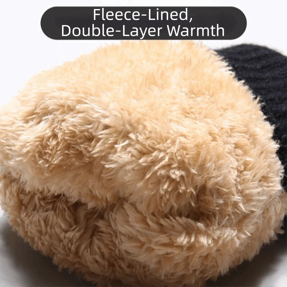 Keep Warm Elasticity Full Finger Gloves Double Layer Warm Thickened Knitted Gloves Soft Fashion Gloves Boys Girls