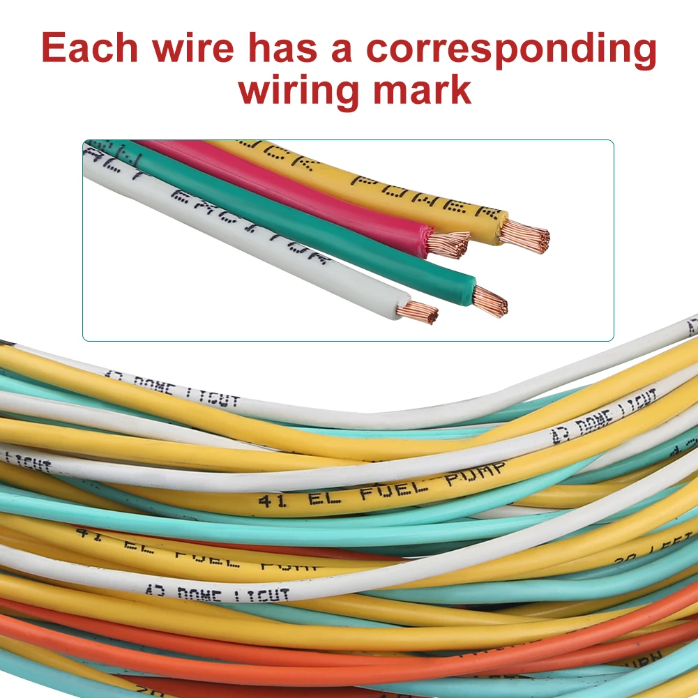 21 Circuit Car Modification Wire Harness Universal For GM Ford And Mopar Engine Swaps Lights Door Locks Gauges Power Windows - Image 4