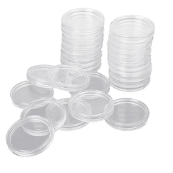 100Pcs 45Mm Inner Diameter Commemorative Coin Box Coin Silver Dollars Storage Protection Box Transparent Round