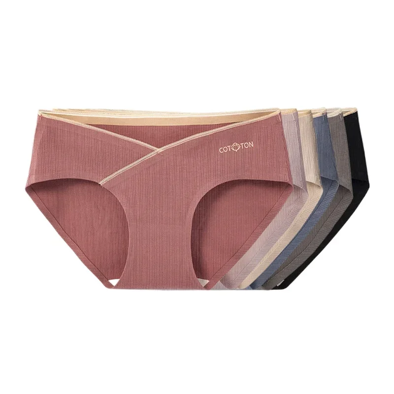 M~XL Jacquard Cotton Low Waist Belly Maternity Panties Plus Size Seamless Underwear for Pregnant Women Ladies Pregnancy Briefs