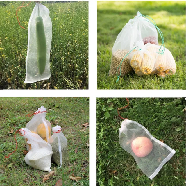 10 db Kerti Hálózsákok Zöldségszőlő Alma Gyümölcsvédő Táska Mezőgazdasági Kártevőirtó Cront Control Bird Grape Szőlőzsákok - Image 5