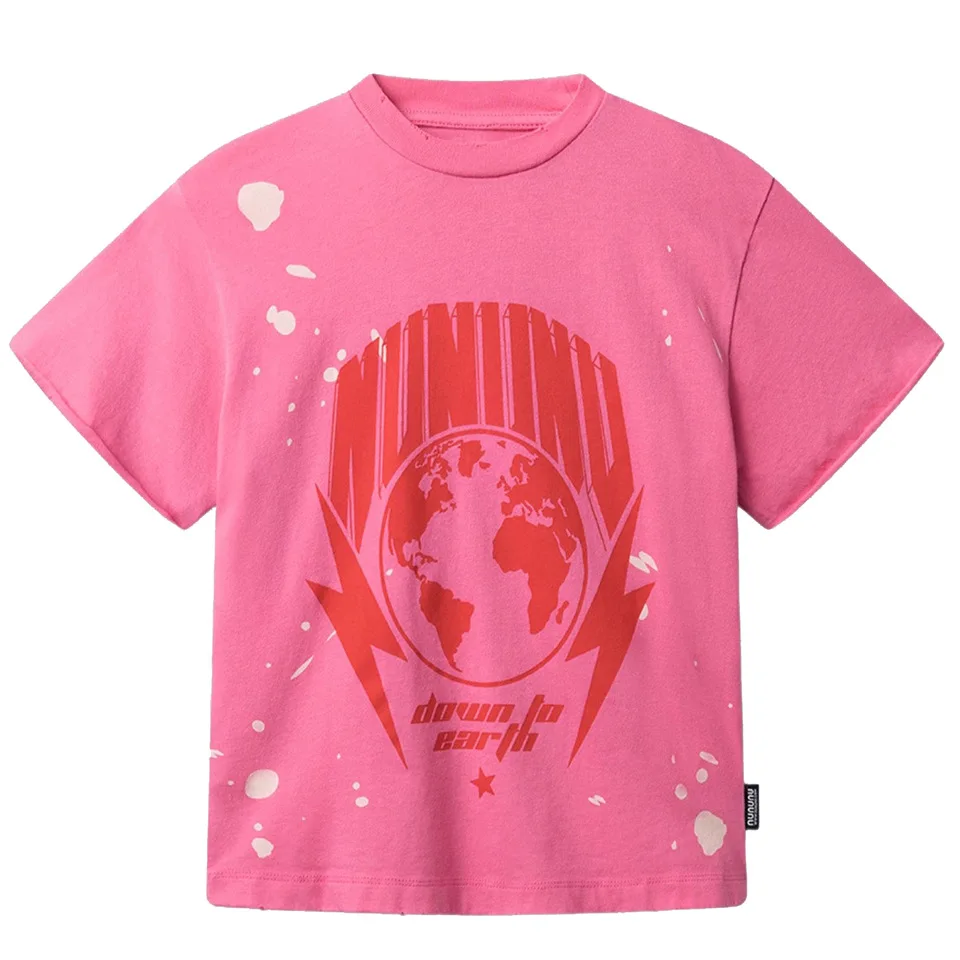 Summer N U Baby Boys Printed Short Sleeve T Shirts Children's Cotton Clothing Girls Letter Graffiti Bottom T-shirt Kids Homewear 6