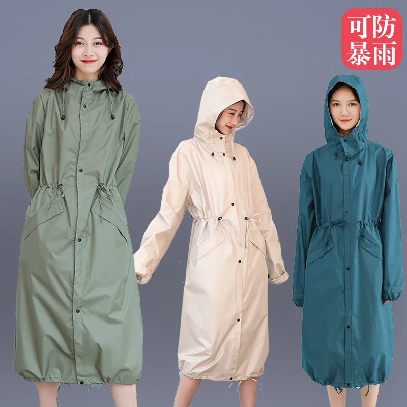 Motorcycle Rider Raincoat Long Raincoat Women Rain Poncho Women Girls RainWear