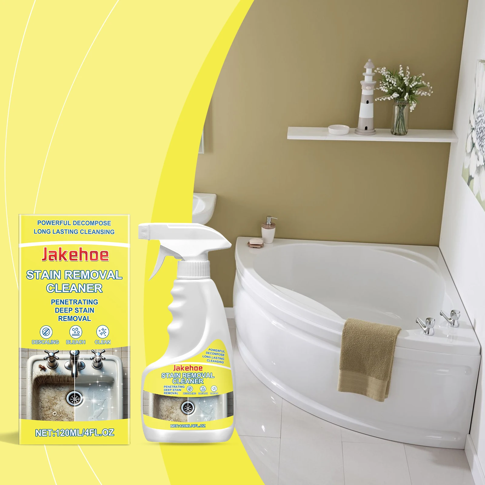 Determination cleaner Scale household tile gap refrigerator sink toilet detergent cleaner