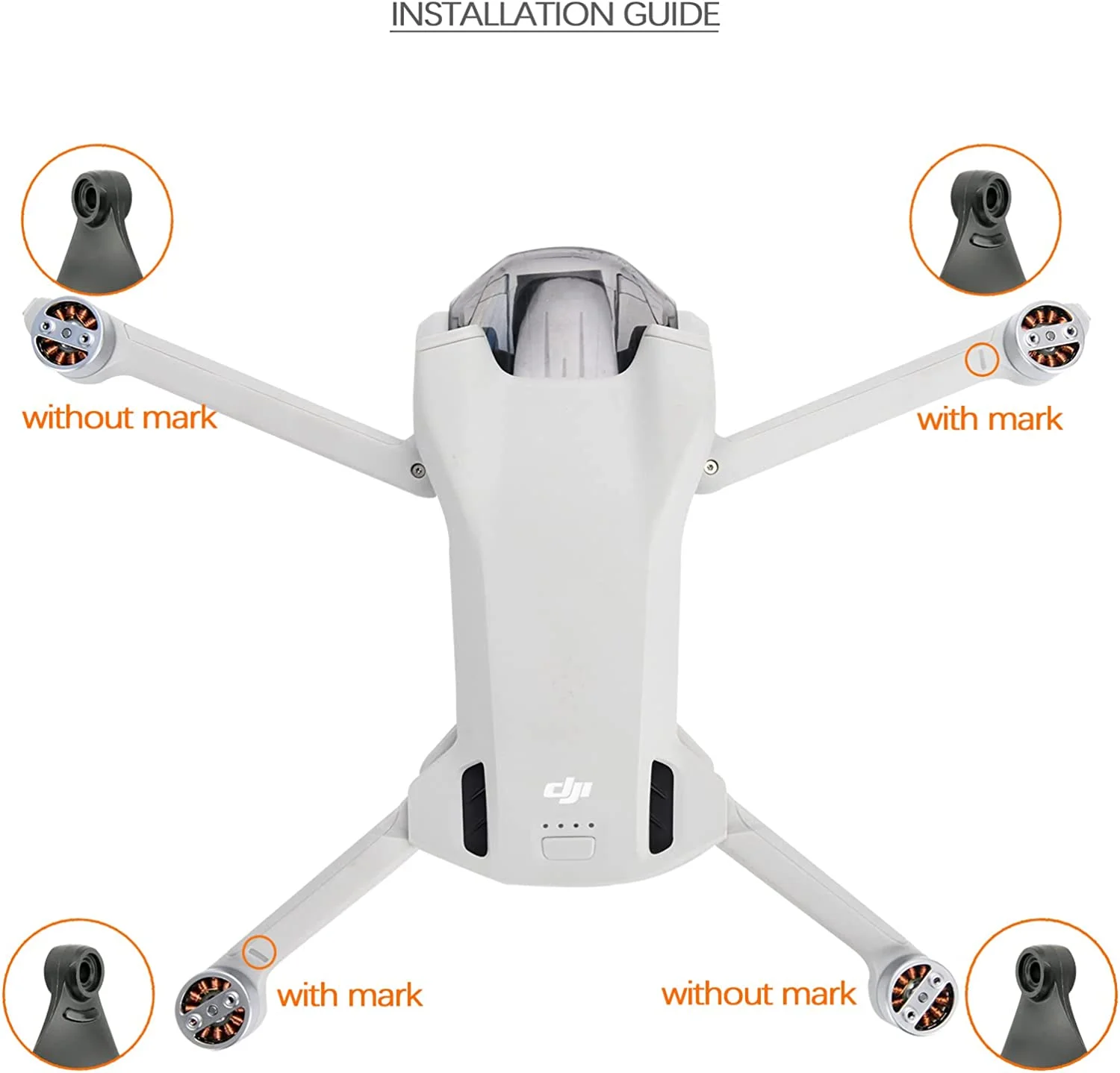 Détail de la housse silicone pour DJI Mini 3 Pro montrant la texture antidérapante et le logo DJI visible.