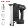 Allsome Electric Brad Nailer, Electric Nail Gun/Staple Gun for Upholstery, Carpentry Woodworking Projects for Makita 18V Battery 1