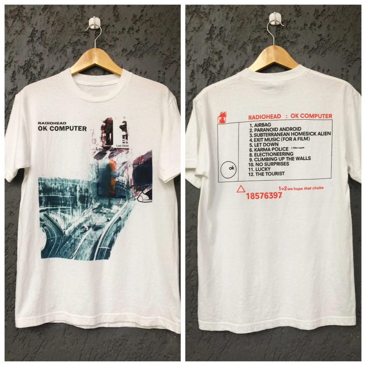 NEW! Radiohead Ok Computer Vintage Album T-Shirt Graphic Short