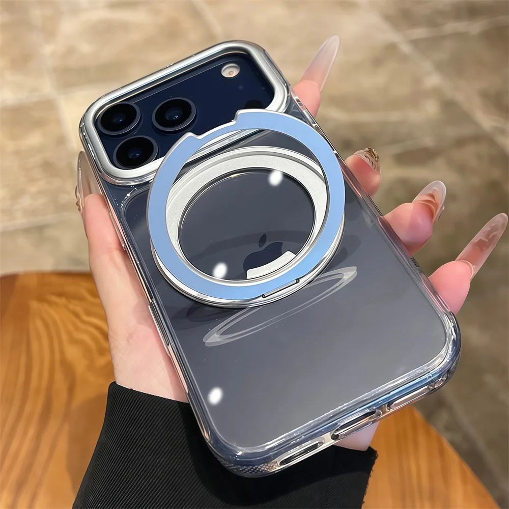 Deluxe Magnetic Ring Foldable Phone Stand Case with Anti-Slip Armor Cover