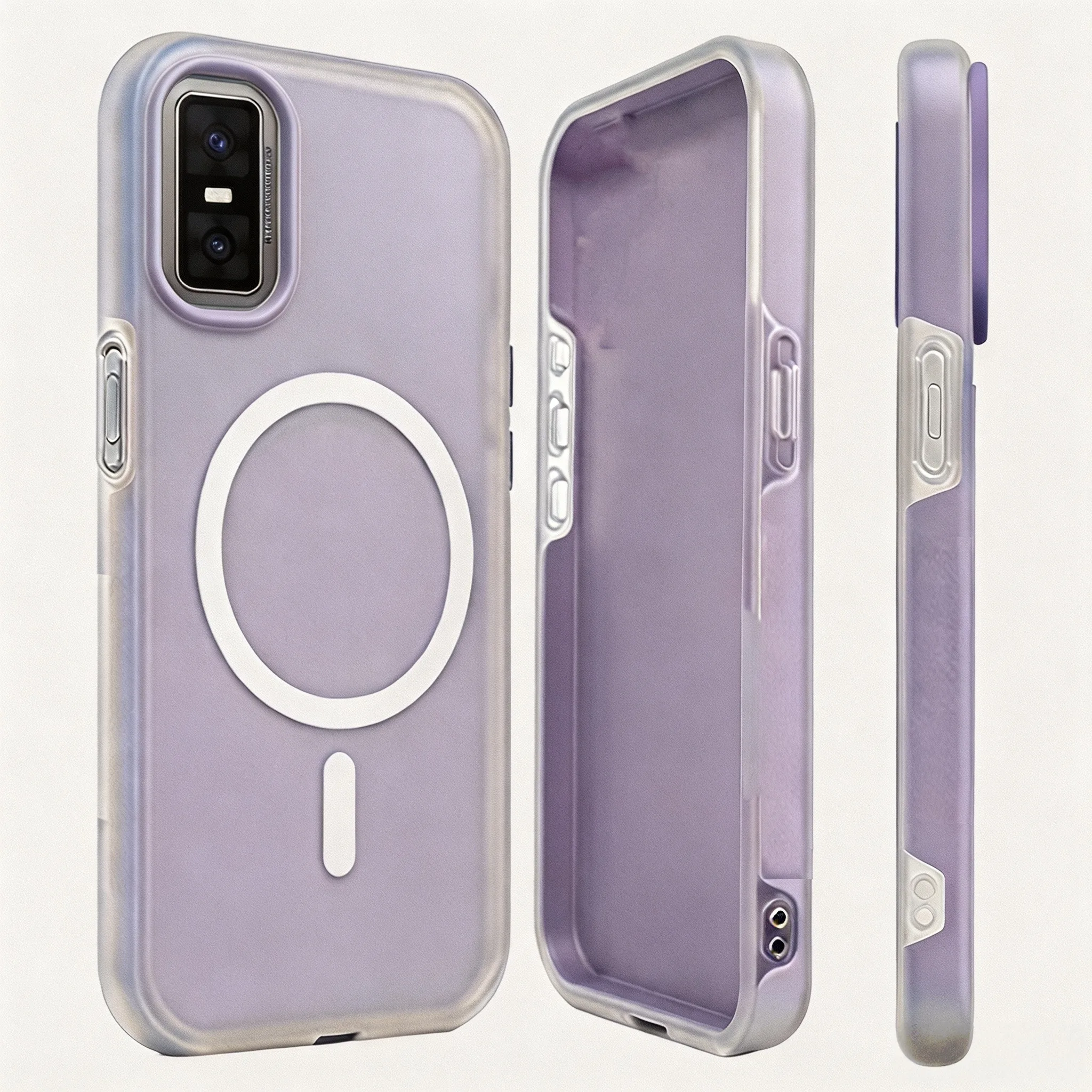 MagSafe-Compatible Candy Color Magnetic Silicone Case with Drop-Resistance