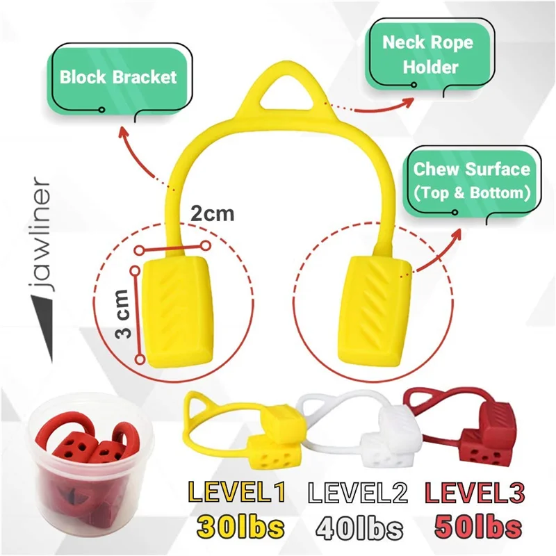 1 PCS Jaw Exerciser Jawline Exercise Ball Food-Grade Silica Gel for Neck Face Toning Jaw Muscle Training Face Lifter 3 Levels