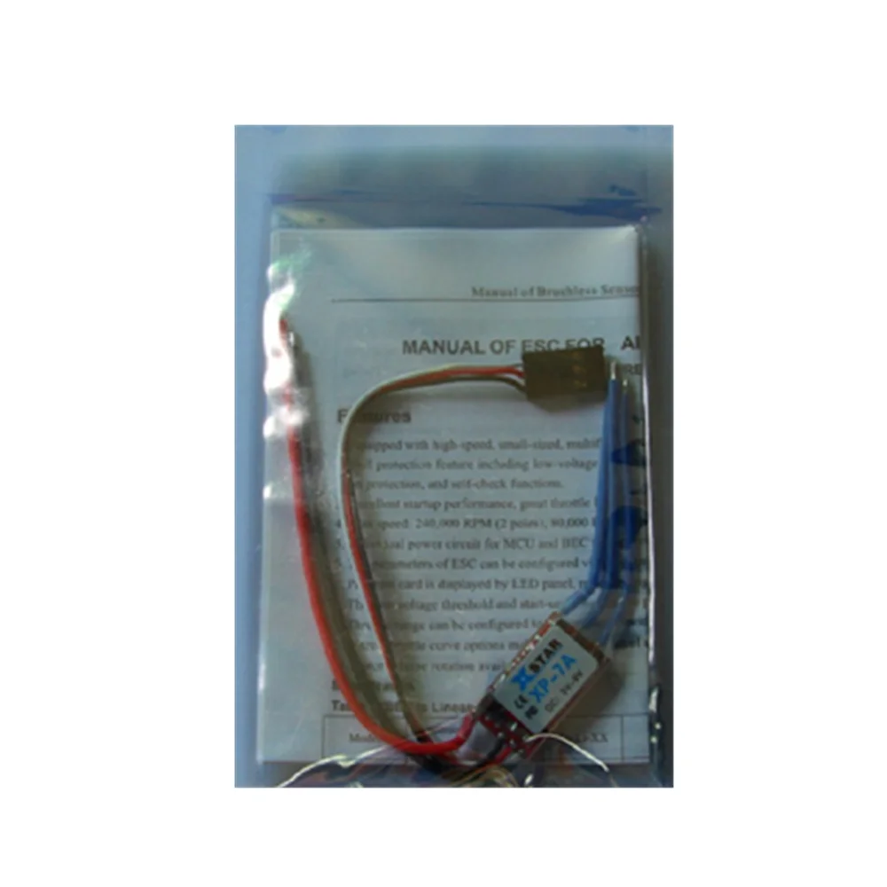 

Aeolian X-STAR XP-7A ESC BEC выход: 1A / 5V Электронный контроль скорости поддержка 1S-2s(3v-9v) для радиоуправляемого самолета с неподвижным крылом
