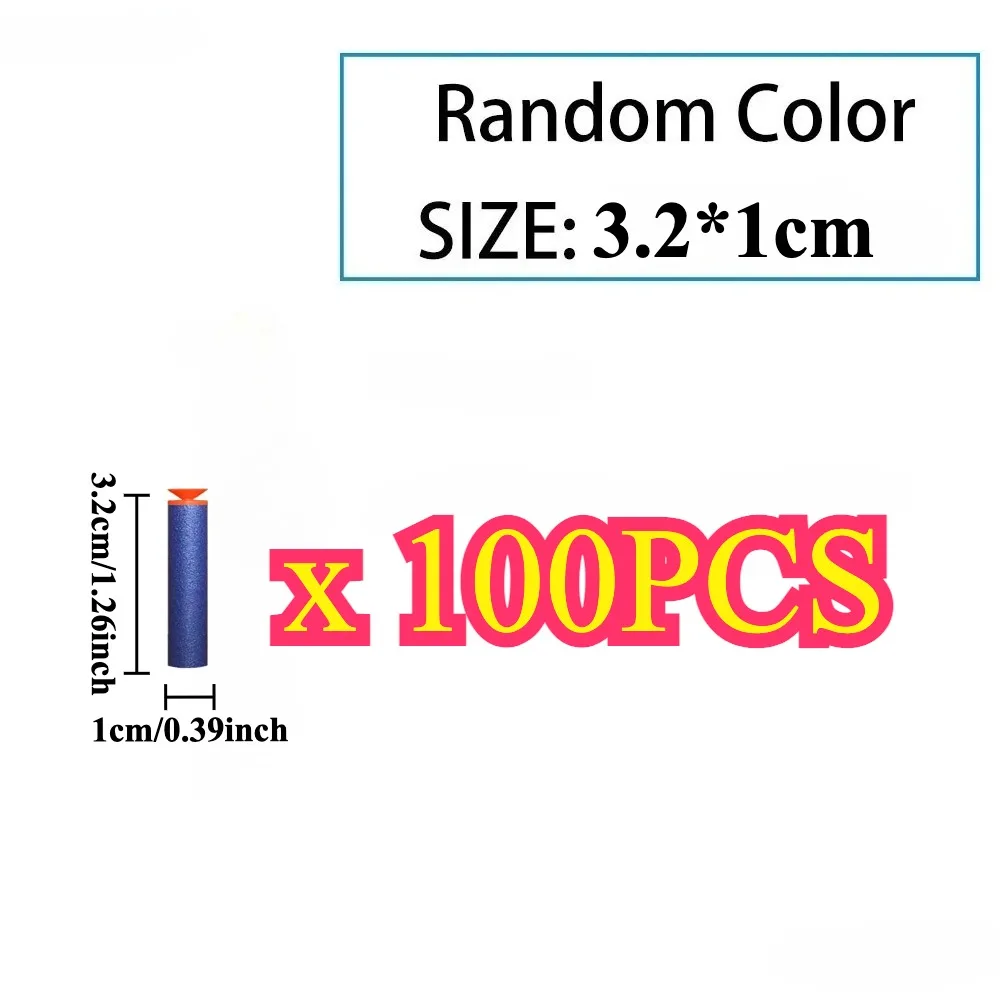 100個入り ブルー ソリッド ラウンドヘッド バレット 全サイズ アウトドアスポーツ 子供用 電動/手動 EVA ソフト弾 おもちゃ銃 アクセサリー