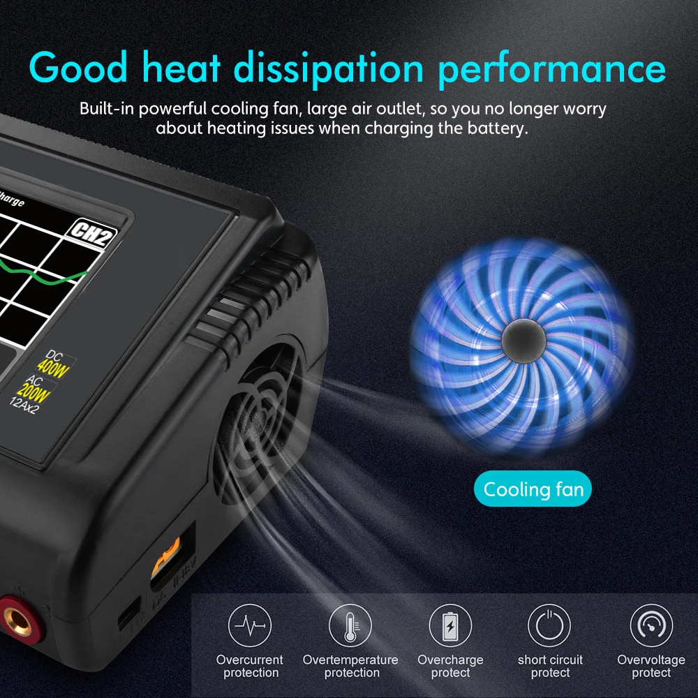 HTRC DC 400W/240W Scaricatore caricabatterie RC a doppio canale per LiPo LiHV LiFe Lilon NiCd NiMh Pb Caricabatteria per modelli RC Giocattoli 44 HTRC DC 400W/240W Scaricatore caricabatterie RC a doppio canale per LiPo LiHV LiFe Lilon NiCd NiMh Pb Caricabatteria per modelli RC Giocattoli 44