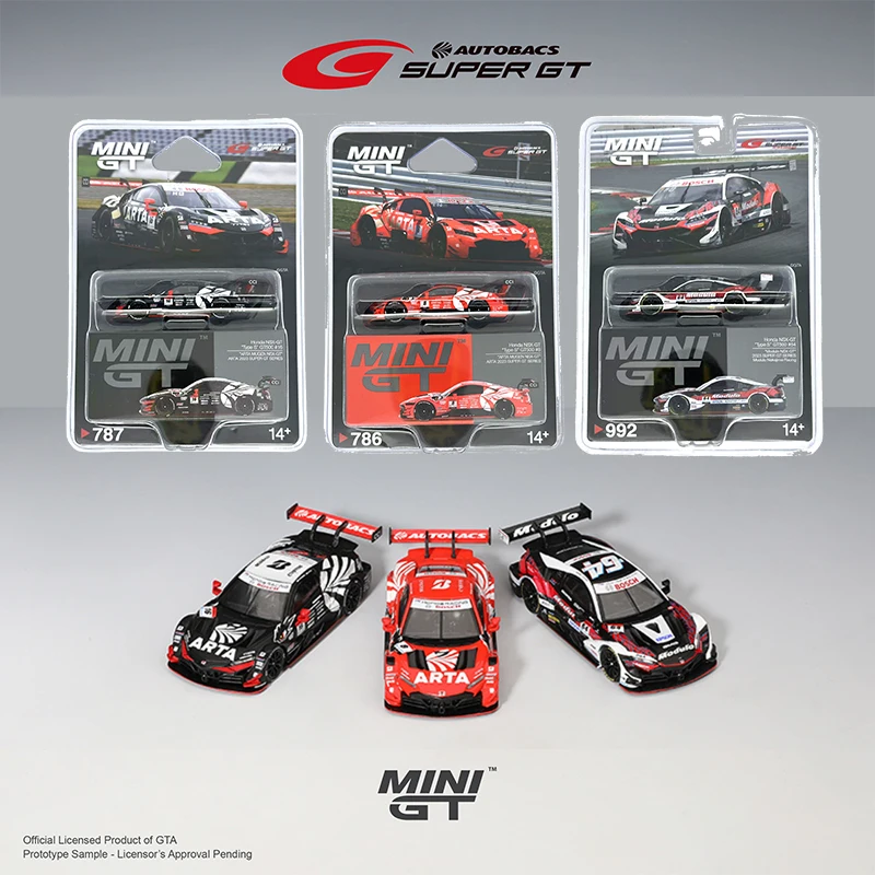 MINIGT 1:64 Nissan Z GT500 Honda NSX GTR SuperGT Series Diecast