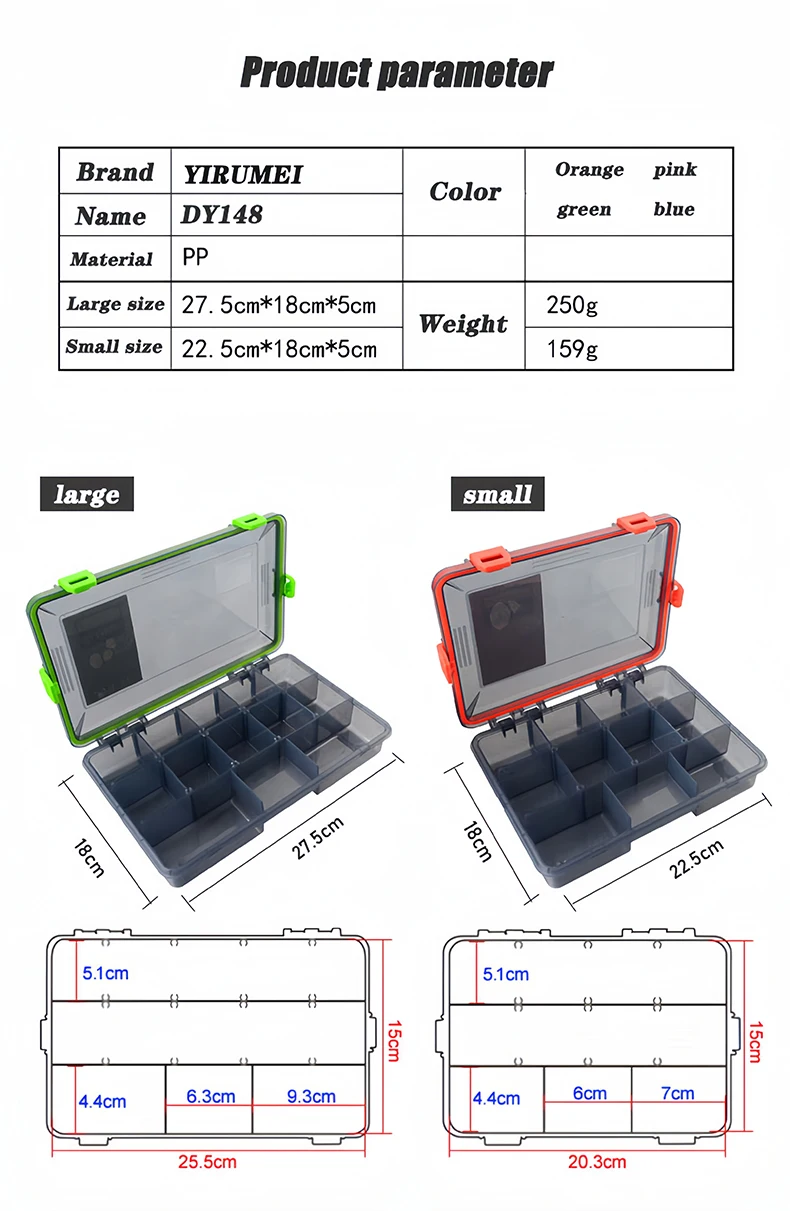 Description Picture 4 of itemFishing Tackle Box Large Capacity Fishing Accessories Tool Storage Box Fish Hook Lure Fake Bait Boxes Carp Fishing Goods
