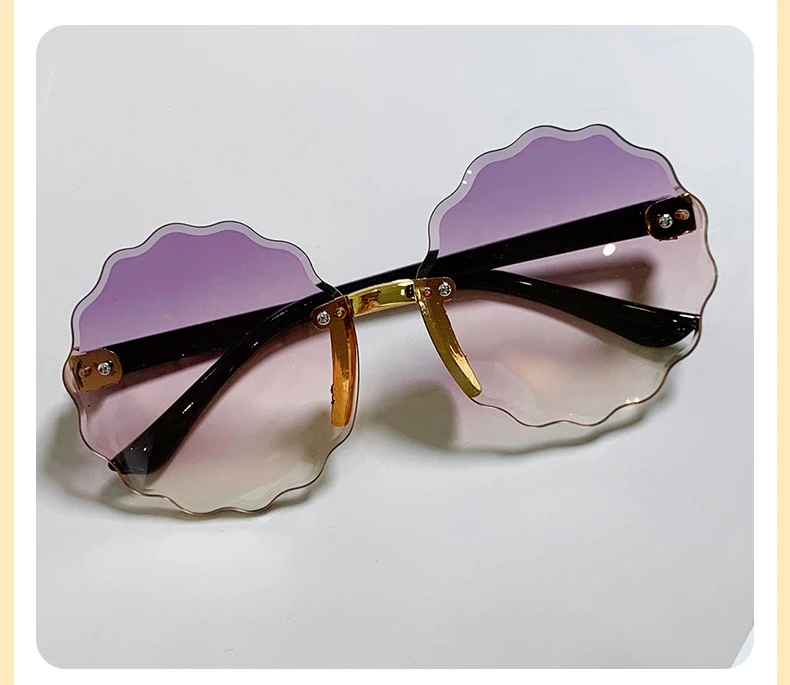Children's Color Changing Sunglasses Retro Fashion Shade Sunglasses Girl Baby Frameless Party Travel Sunglasses_voghion.com