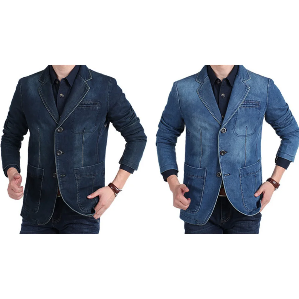 Herren-Denim, Herren-Baumwoll-Denim, kleine Anzugdekoration, großer Freizeitanzug, äußere 2182_voghion.com