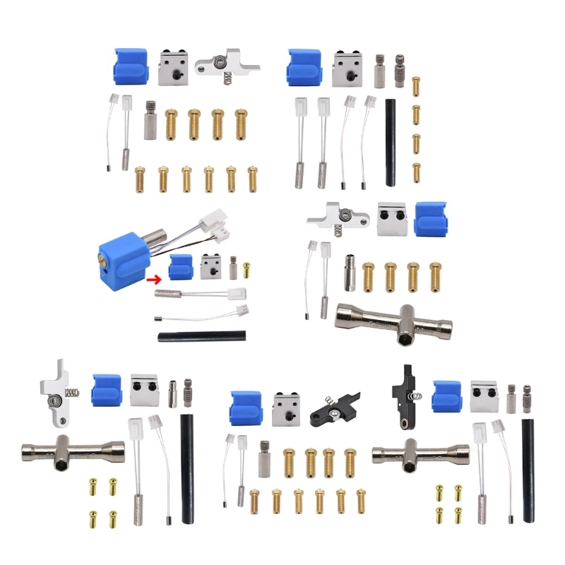 

Metal and Silicone Extruder Nozzle Throat Perfect for X1 Printer D46B