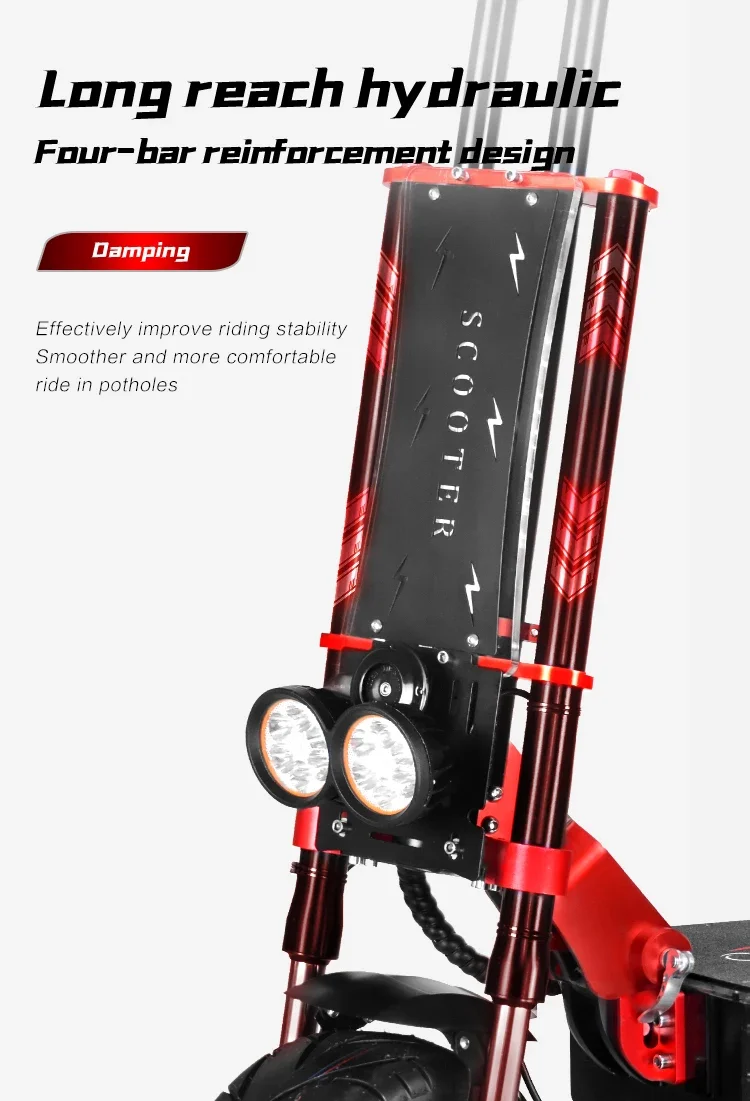 EU shipped Boyueda S4 8000w 60V 43ah maximum speed 85KM/H dual motor adult off-road electric scooter foldable 13 inches S9026a9017f054edaa4edd68be0c3d72dN