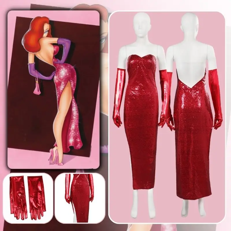 Who-Framed-Disfraz-de-Ariel-Rabbit-Jessica-para-mujer-adulta-traje-de ...