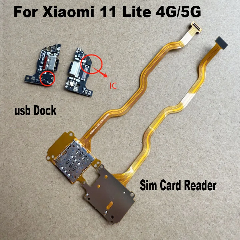 Câble Nappe Chargeur Xiaomi Mi 11 Lite 5G - Port Carte Mère - Neuf