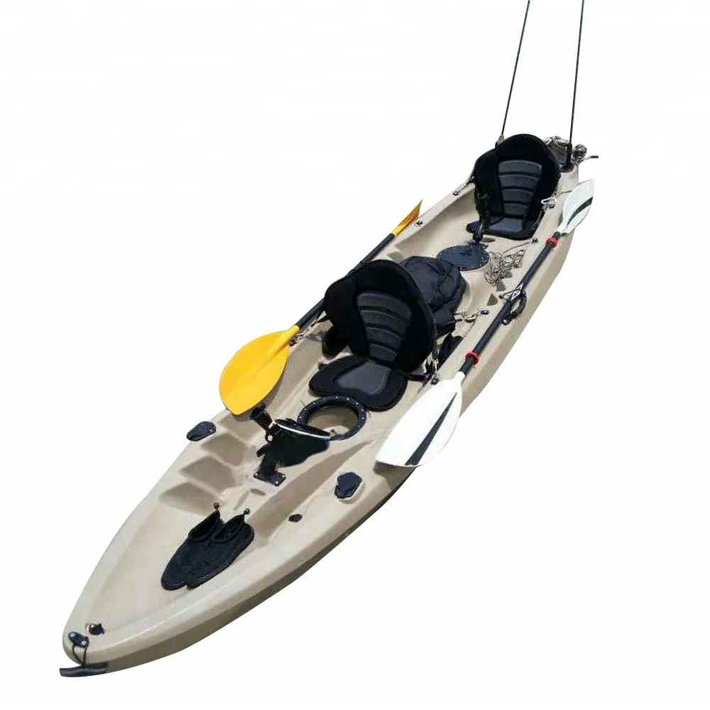 Sale of plastic fishing canoes/3 person double fishing kayak/new double  kayak sitting on top