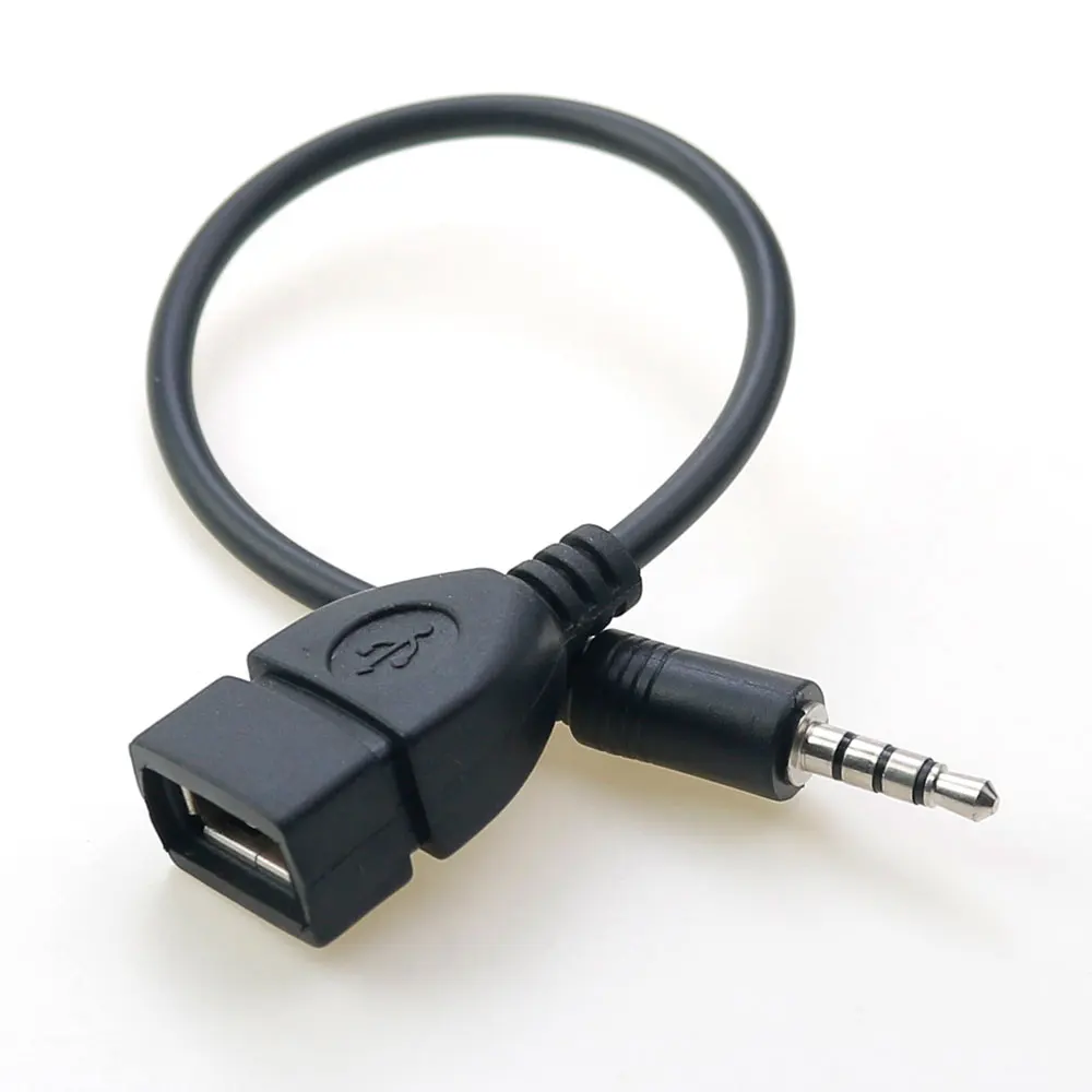 3.5 mm Male AUX Audio Jack Plug To USB 2.0 Female Converter Cable Cord Adapte For Car MP3 Player electrical connectors plug