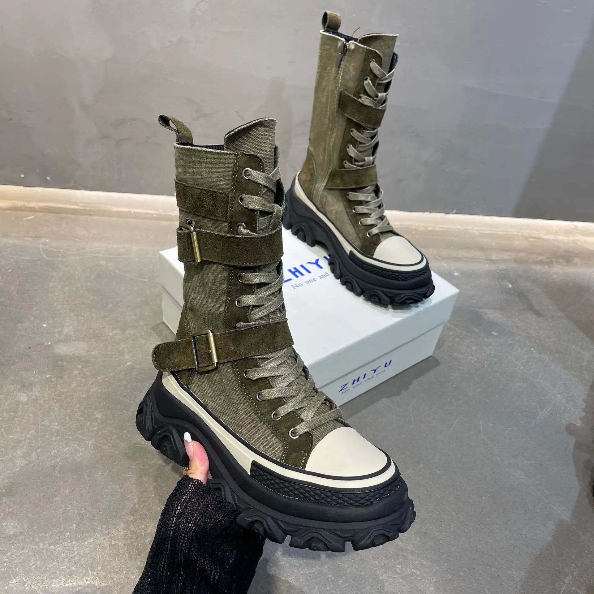 calf length boots - true-deals-club