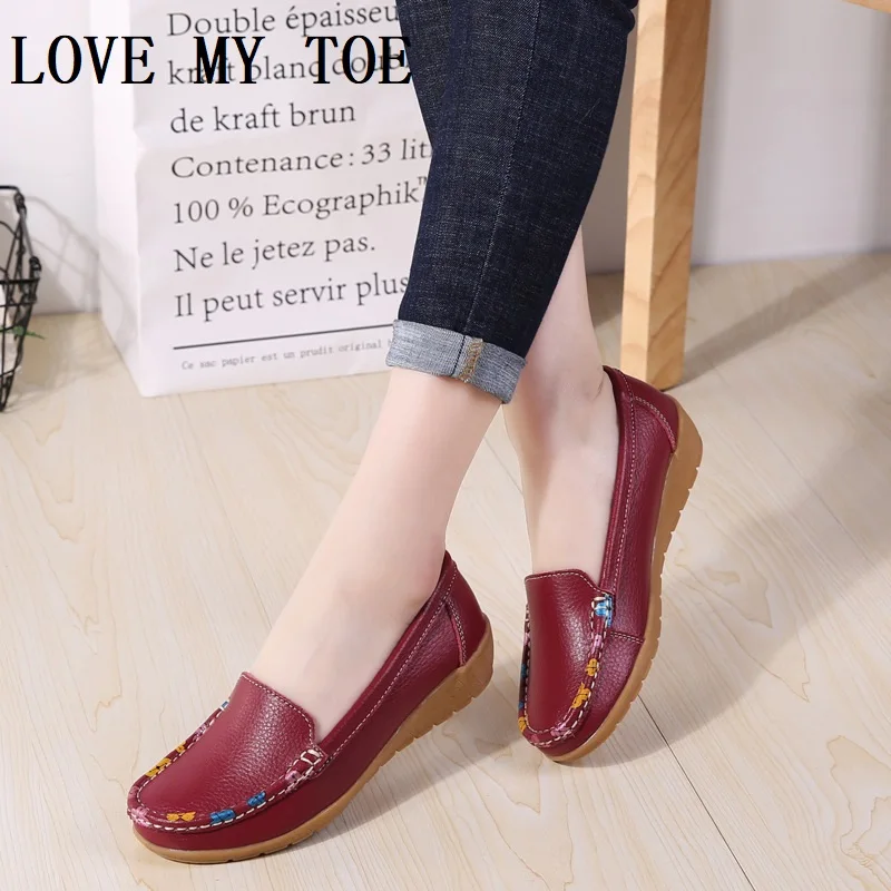 

2024 New Summer Casual Mixed Colors Genuine Leather Breathable Flat Wedge Platform Shoes For Women Chaussure Femme Zapatos Mujer