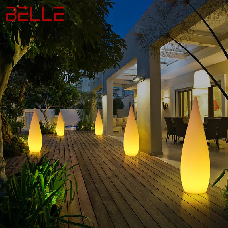 BELLE Solar Water Droplet Landscape Lamp Waterproof IP65 With Remote Control for Garden Porch Decoration