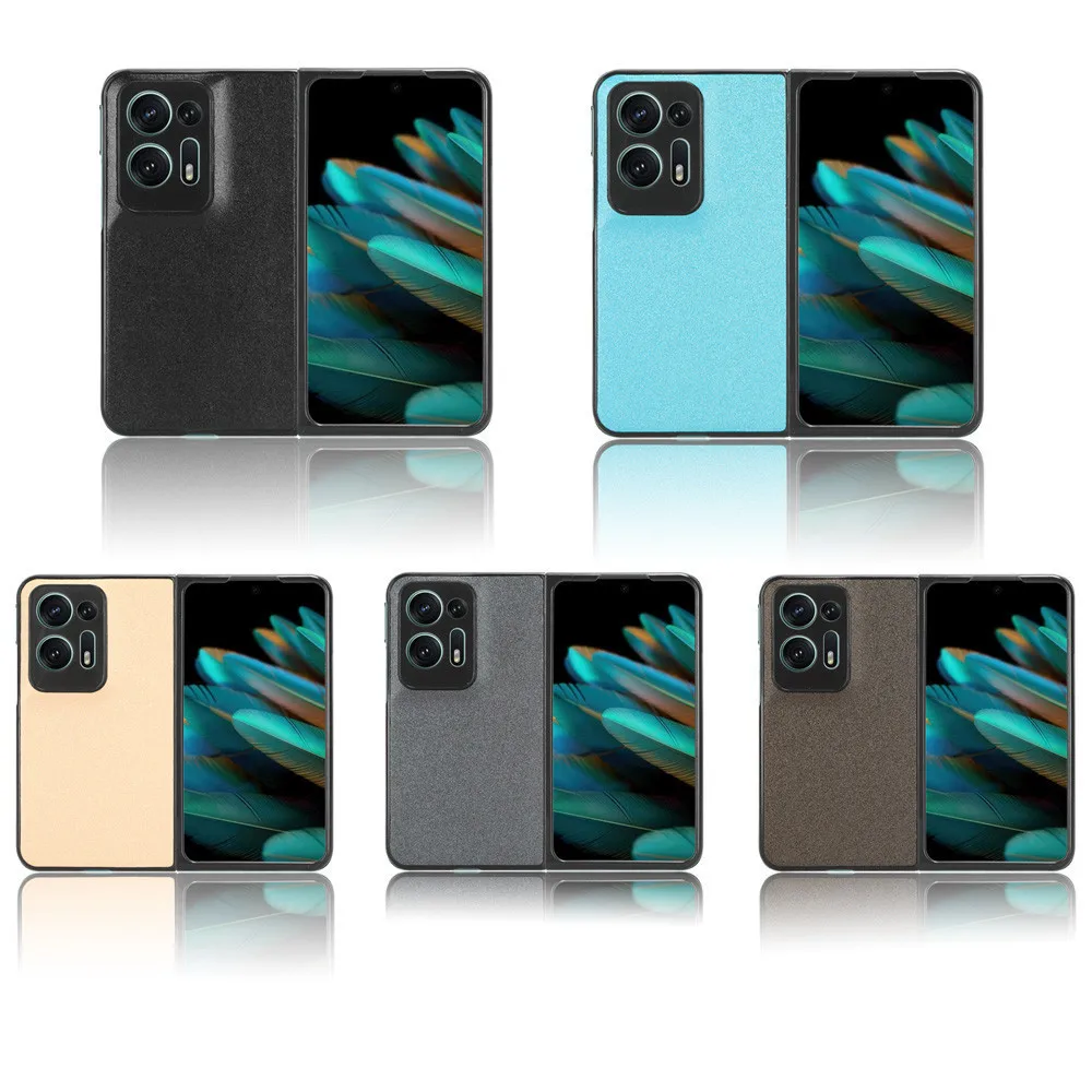 Per Oppo Find N2 Custodia Moda Pelle Smerigliata Custodia Posteriore In Pelle Pu Per Oppo Find N2 N 2 Findn2 Telefono Protettivo Coque