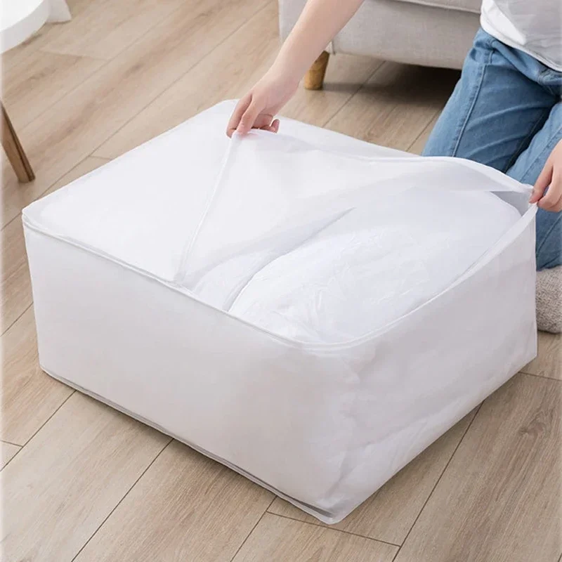 Белый водонепроницаемый органайзер для одеял, одежды, мешки для хранения под кроватью, пылезащитный органайзер для шкафа, влагостойкая Складная движущаяся сумка