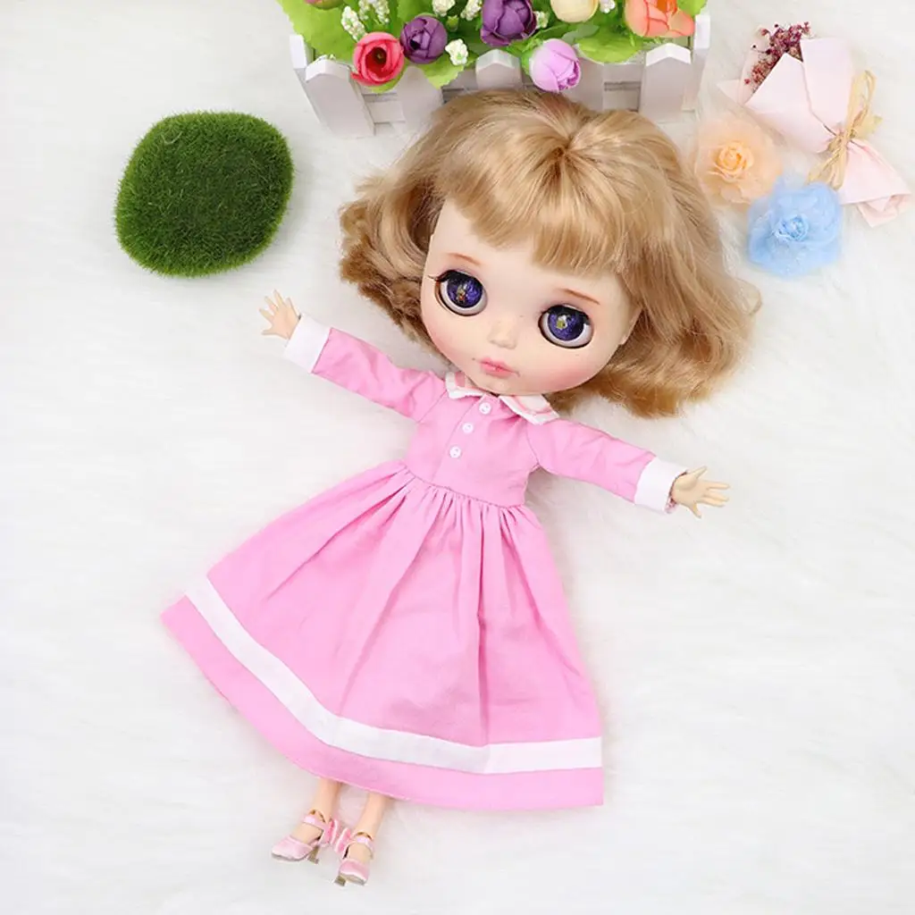 

Lovely Doll Long Shirtwaist Dress Skirt & Stocking /6 Doll Clothes Accessory