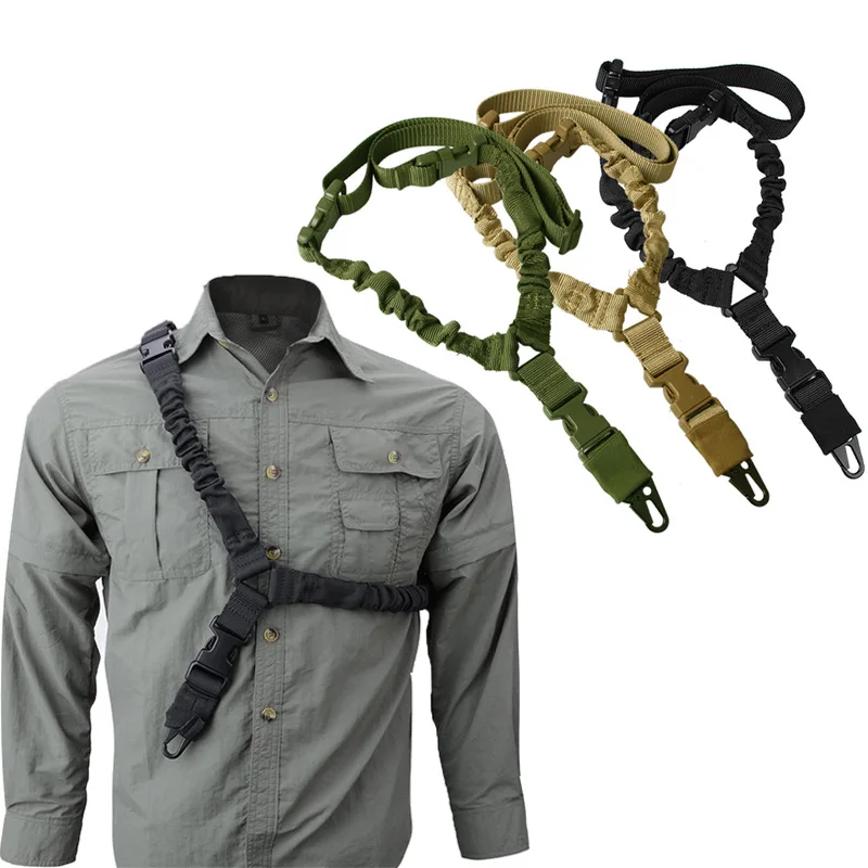 Ceinture pour fusil de chasse, équipement tactique à Point unique, sangle d'épaule, corde de fusil, ceinture avec boucle en métal