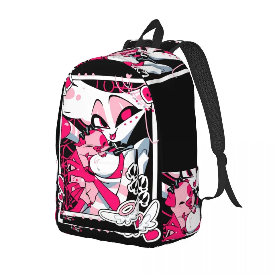 Angel Dust And Fat Nugget Selfie Hazbin Hotels Backpack for Men