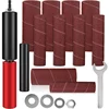 LICG Drum Sander Set,Rubber Sanding Drum Spindle Sander Adapter, With 120 Grit Sandpaper Drum, Sanding Sleeves Power Drill 2