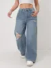 Women's Jeans 2026 New Arrival Loose Fit Casual High Waist Y2K Wide Leg Ripped Regular Denim Trousers Trendy Vintage Strety Ve 1