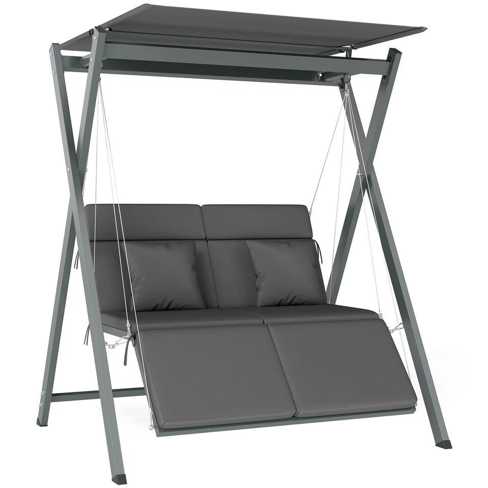 Hamacas Jardin Outsunny Banco Columpio De Plazas Banco Colgante